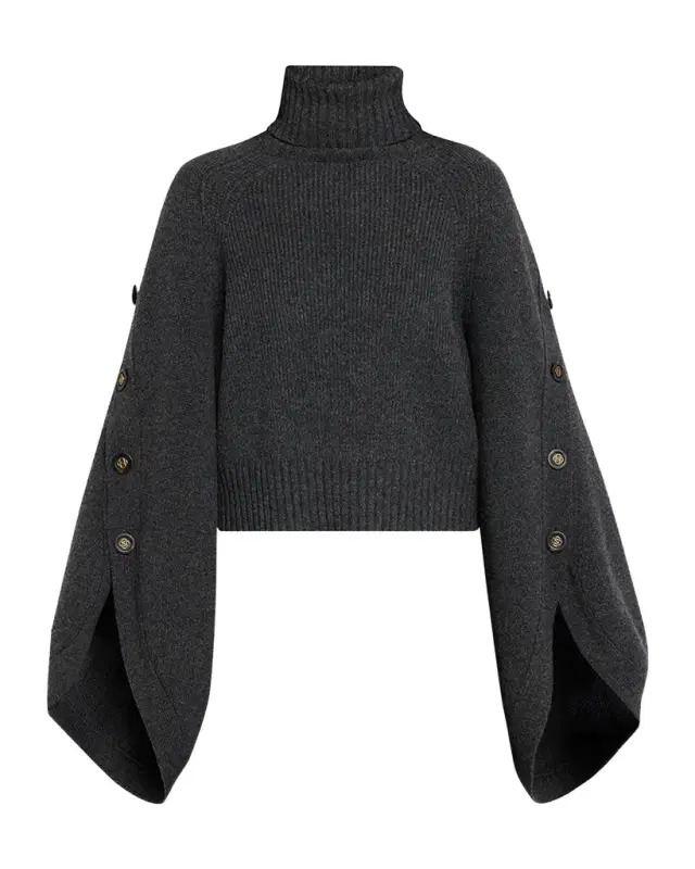 Valiant Buttoned Turtleneck Sweater