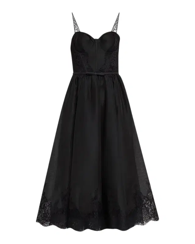 Zimmermann Valiant Lace-Trim Corset Dress