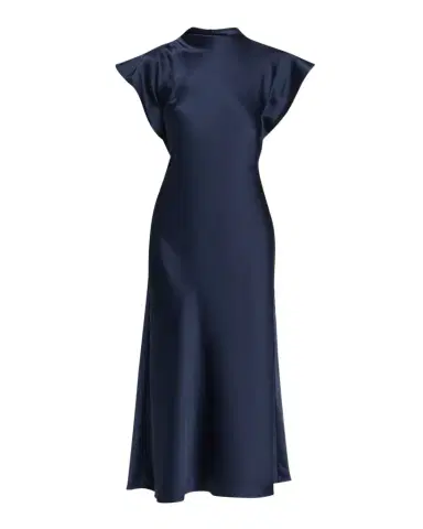 Tanya Taylor Adrien Satin Midi Dress | Thumbnail 1