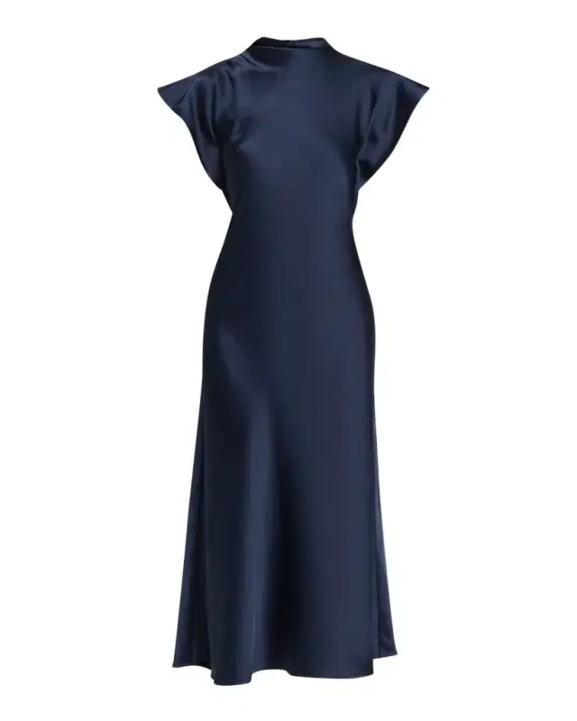 Tanya Taylor Adrien Satin Midi Dress