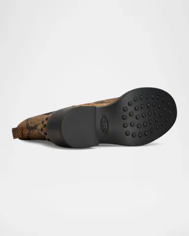 Tod's 60mm Snake-Printed Leather Chelsea Boots | Thumbnail 5