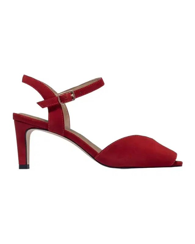 65mm Hartley Suede Ankle-Strap Sandals