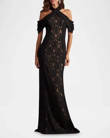 Tadashi Shoji Cold-Shoulder Corded Lace Gown | Thumbnail 2 Tadashi Shoji Cold-Shoulder Corded Lace Gown | Thumbnail 2