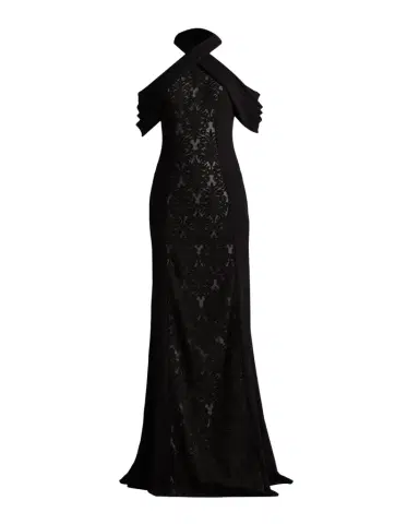 Tadashi Shoji Cold-Shoulder Corded Lace Gown | Thumbnail 1 Tadashi Shoji Cold-Shoulder Corded Lace Gown | Thumbnail 1