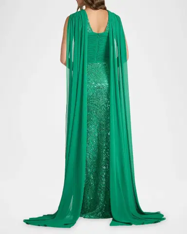 Tadashi Shoji Albioin Sequined Crisscross Sash Gown | Thumbnail 3 Tadashi Shoji Albioin Sequined Crisscross Sash Gown | Thumbnail 3