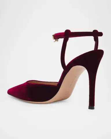 Gianvito Rossi 95mm Velvet Ankle-Strap Pumps | Thumbnail 2 Gianvito Rossi 95mm Velvet Ankle-Strap Pumps | Thumbnail 2