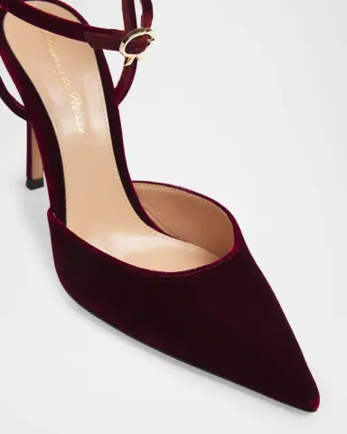 Gianvito Rossi 95mm Velvet Ankle-Strap Pumps | Thumbnail 3 Gianvito Rossi 95mm Velvet Ankle-Strap Pumps | Thumbnail 3