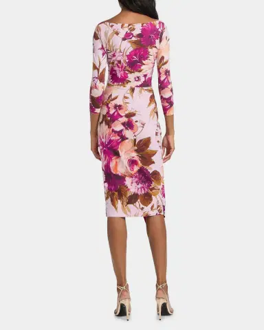 Chiara Boni La Petite Robe Axas Gathered Abstract-Print Midi Dress | Thumbnail 3 Chiara Boni La Petite Robe Axas Gathered Abstract-Print Midi Dress | Thumbnail 3