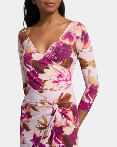 Chiara Boni La Petite Robe Axas Gathered Abstract-Print Midi Dress | Thumbnail 5 Chiara Boni La Petite Robe Axas Gathered Abstract-Print Midi Dress | Thumbnail 5