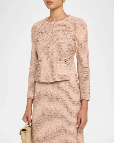 Misook Heritage Ribbon Tweed Knit Jacket | Thumbnail 4