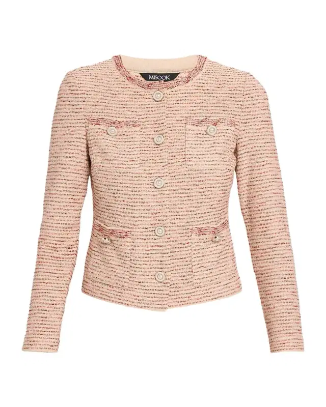 Misook Heritage Ribbon Tweed Knit Jacket