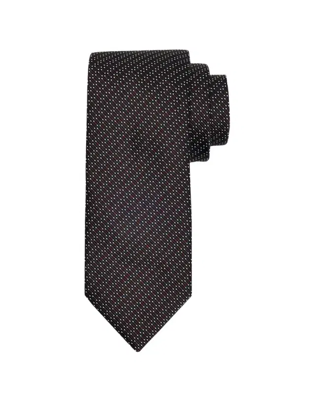 Brioni Men 's Silk and Cotton Micro Jacquard Tie