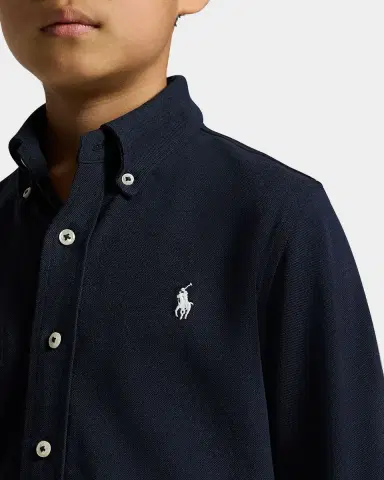 Ralph Lauren Boy's Featherweight Cotton Mesh Shirt, Size -XL | Thumbnail 5