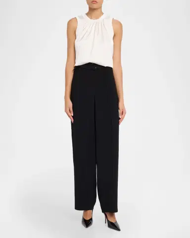 Cinq à Sept Maelor Double Belted Wide-Leg Pants | Thumbnail 2