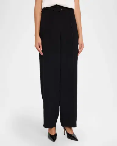 Cinq à Sept Maelor Double Belted Wide-Leg Pants | Thumbnail 4