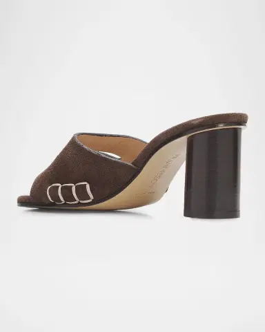JW Anderson 75MM Suede Cylindrical-Heel Sandals | Thumbnail 2 JW Anderson 75MM Suede Cylindrical-Heel Sandals | Thumbnail 2
