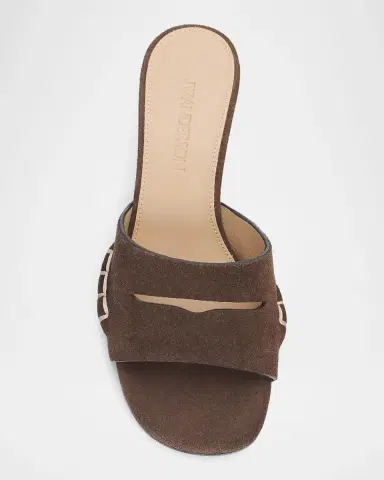 JW Anderson 75MM Suede Cylindrical-Heel Sandals | Thumbnail 3 JW Anderson 75MM Suede Cylindrical-Heel Sandals | Thumbnail 3