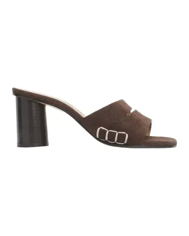 JW Anderson 75MM Suede Cylindrical-Heel Sandals | Thumbnail 1 JW Anderson 75MM Suede Cylindrical-Heel Sandals | Thumbnail 1