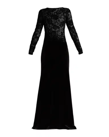 Tadashi Shoji Forena Embroidered Lace Crepe Trumpet Gown | Thumbnail 1 Tadashi Shoji Forena Embroidered Lace Crepe Trumpet Gown | Thumbnail 1