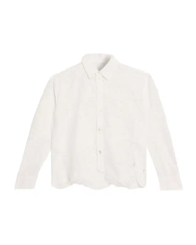 CISSA Eyelet Embroidered Button-Front Shirt