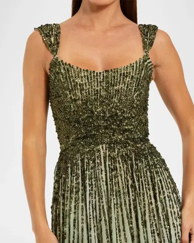 Mac Duggal Petite Sleeveless Sequin Ombre Gown | Thumbnail 4 Mac Duggal Petite Sleeveless Sequin Ombre Gown | Thumbnail 4