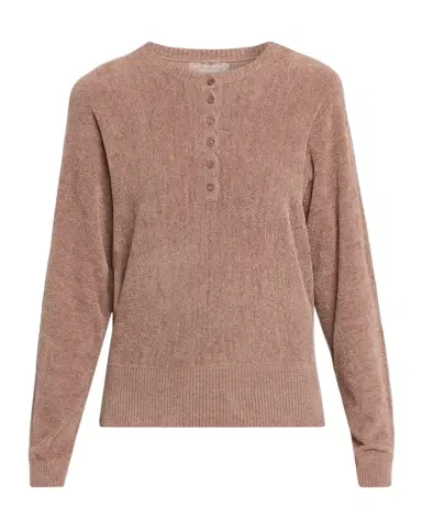 Barefoot Dreams CozyChic Ultra Lite Scalloped Henley Pullover | Thumbnail 1 Barefoot Dreams CozyChic Ultra Lite Scalloped Henley Pullover | Thumbnail 1