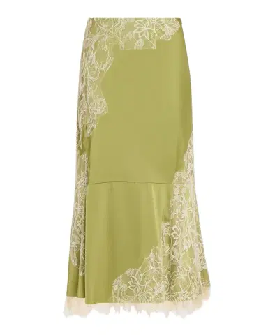 Cinq a Sept Esme Lace Satin Liore Midi Skirt | Thumbnail 1 Cinq a Sept Esme Lace Satin Liore Midi Skirt | Thumbnail 1