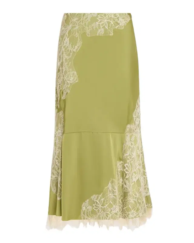 Cinq a Sept Esme Lace Satin Liore Midi Skirt