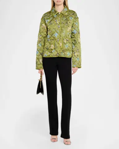 Cinq à Sept Windswept Floral Quilted Jacket | Thumbnail 2 Cinq à Sept Windswept Floral Quilted Jacket | Thumbnail 2
