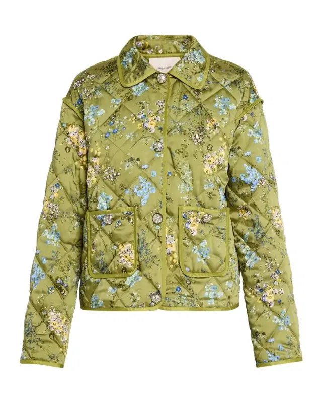 Cinq a Sept Windswept Floral Quilted Jacket