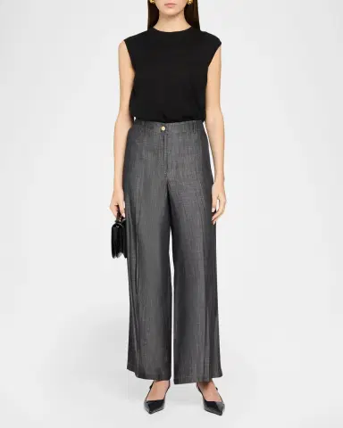 Elie Tahari The Madison Wide-Leg Denim Pants | Thumbnail 2