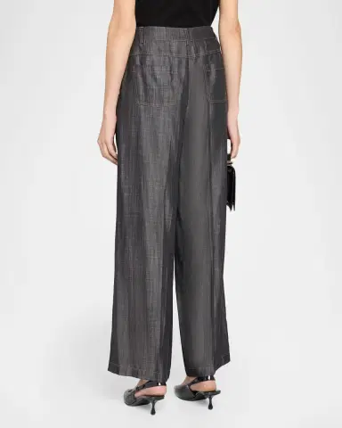 Elie Tahari The Madison Wide-Leg Denim Pants | Thumbnail 3