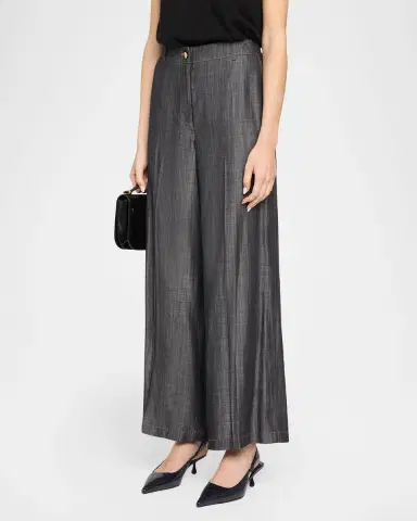 Elie Tahari The Madison Wide-Leg Denim Pants | Thumbnail 4