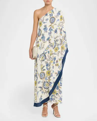 Elie Tahari The Arlene Printed One-Shoulder Maxi Dress | Thumbnail 2