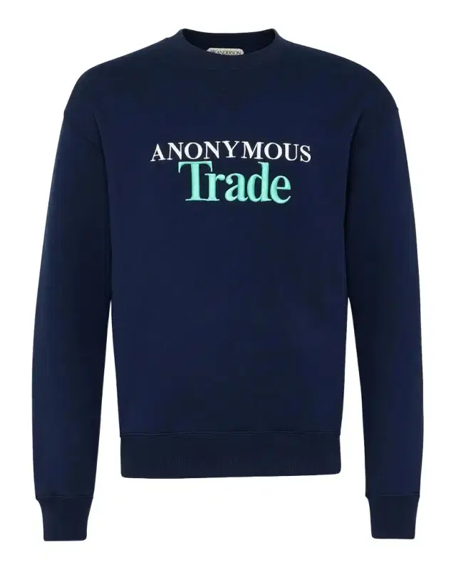JW Anderson Men 's Anonymous Trade Cotton Sweatshirt