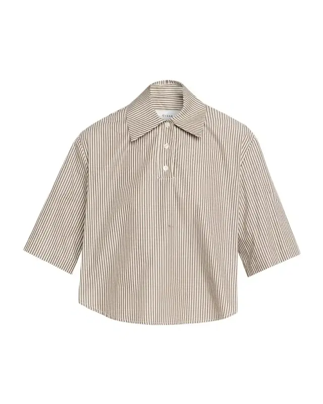 CISSA Striped Cotton Polo Shirt