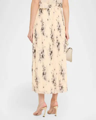 Cinq a Sept Hand-Sketched Floral Midi Skirt | Thumbnail 3 Cinq a Sept Hand-Sketched Floral Midi Skirt | Thumbnail 3