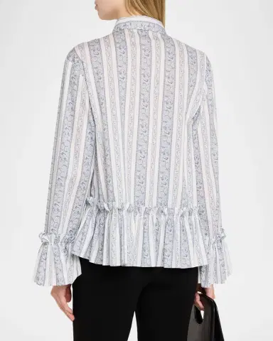 Cinq à Sept Daxel Ruffled Peplum-Hem Shirt | Thumbnail 3