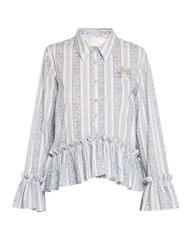 Cinq à Sept Daxel Ruffled Peplum-Hem Shirt | Thumbnail 1