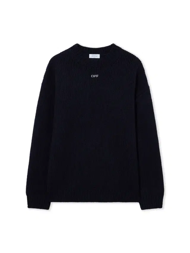 Off-White Maxi Arrow Embroidered Knit Crewneck