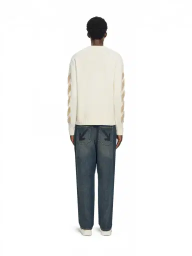Off-White Diagonals Fuzzy Knit Crewneck | Thumbnail 4 Off-White Diagonals Fuzzy Knit Crewneck | Thumbnail 4