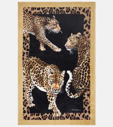 Dolce & Gabbana Casa Leopardo cotton beach towel | Thumbnail 5