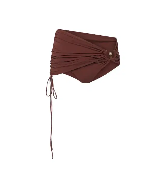 Christopher Esber Embellished ruched bikini bottoms