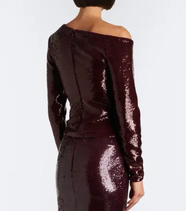 Roland Mouret Draped sequined asymmetric top | Thumbnail 4 Roland Mouret Draped sequined asymmetric top | Thumbnail 4