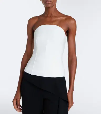 Roland Mouret Scarf-detail crêpe corset top | Thumbnail 3 Roland Mouret Scarf-detail crêpe corset top | Thumbnail 3
