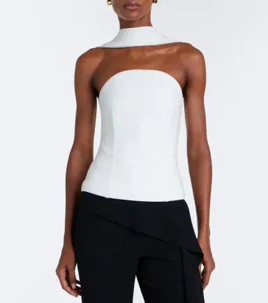Roland Mouret Scarf-detail crêpe corset top | Thumbnail 6 Roland Mouret Scarf-detail crêpe corset top | Thumbnail 6
