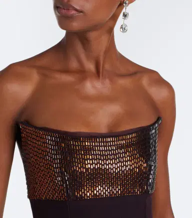 Roland Mouret Embellished paneled corset gown | Thumbnail 2