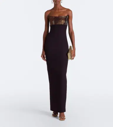 Roland Mouret Embellished paneled corset gown | Thumbnail 4