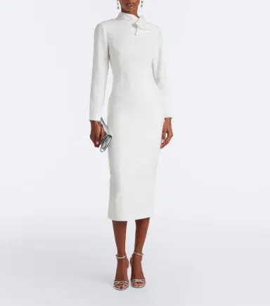 Roland Mouret Ramie and silk jacquard cocktail dress | Thumbnail 3 Roland Mouret Ramie and silk jacquard cocktail dress | Thumbnail 3