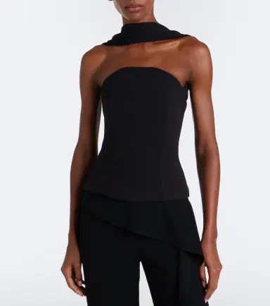 Roland Mouret Scarf-detail crêpe corset top | Thumbnail 2 Roland Mouret Scarf-detail crêpe corset top | Thumbnail 2
